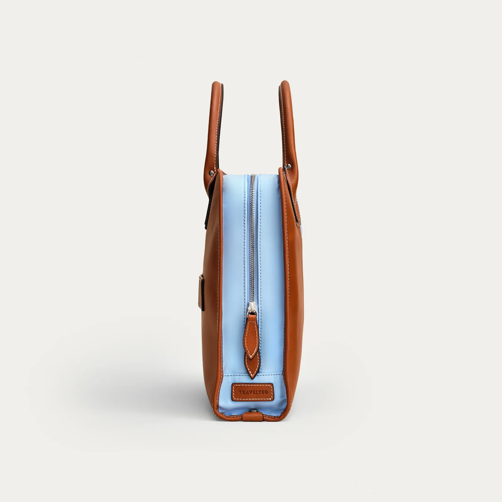 The Briefcase - Cognac/Light Blue - Image 6