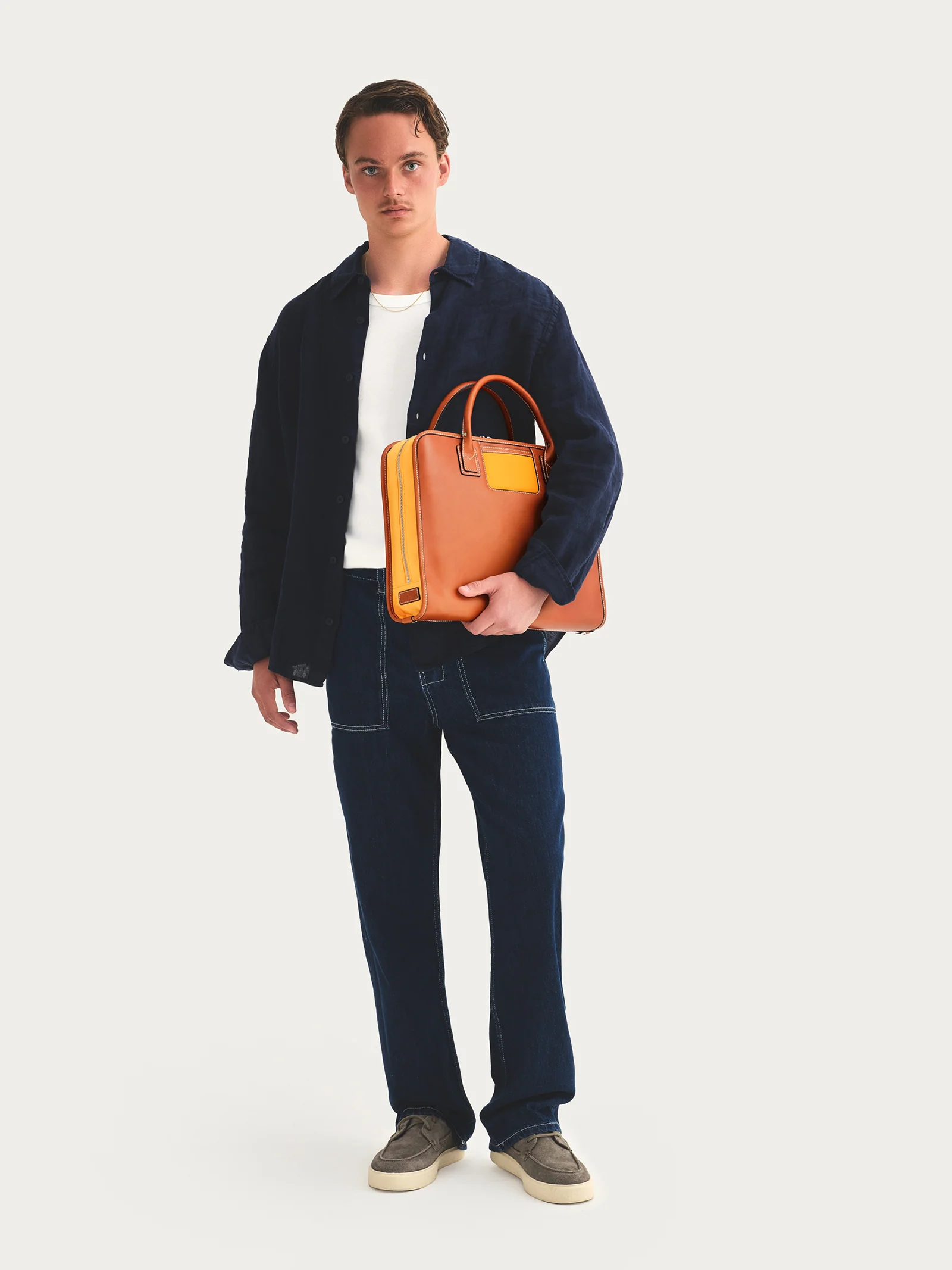 The Briefcase - Cognac/Orange - Image 3