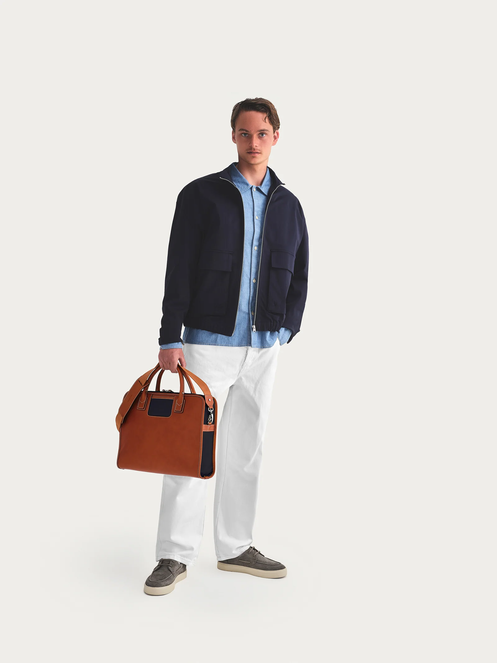 The Messenger - Cognac/Navy - Image 3
