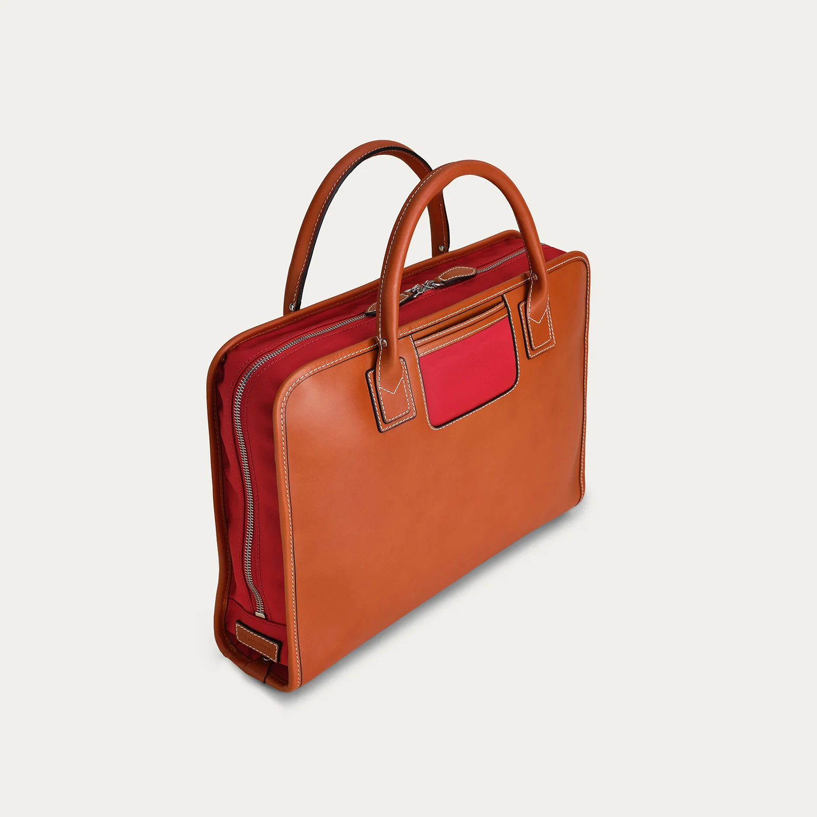 The Briefcase - Cognac/Red - Image 5