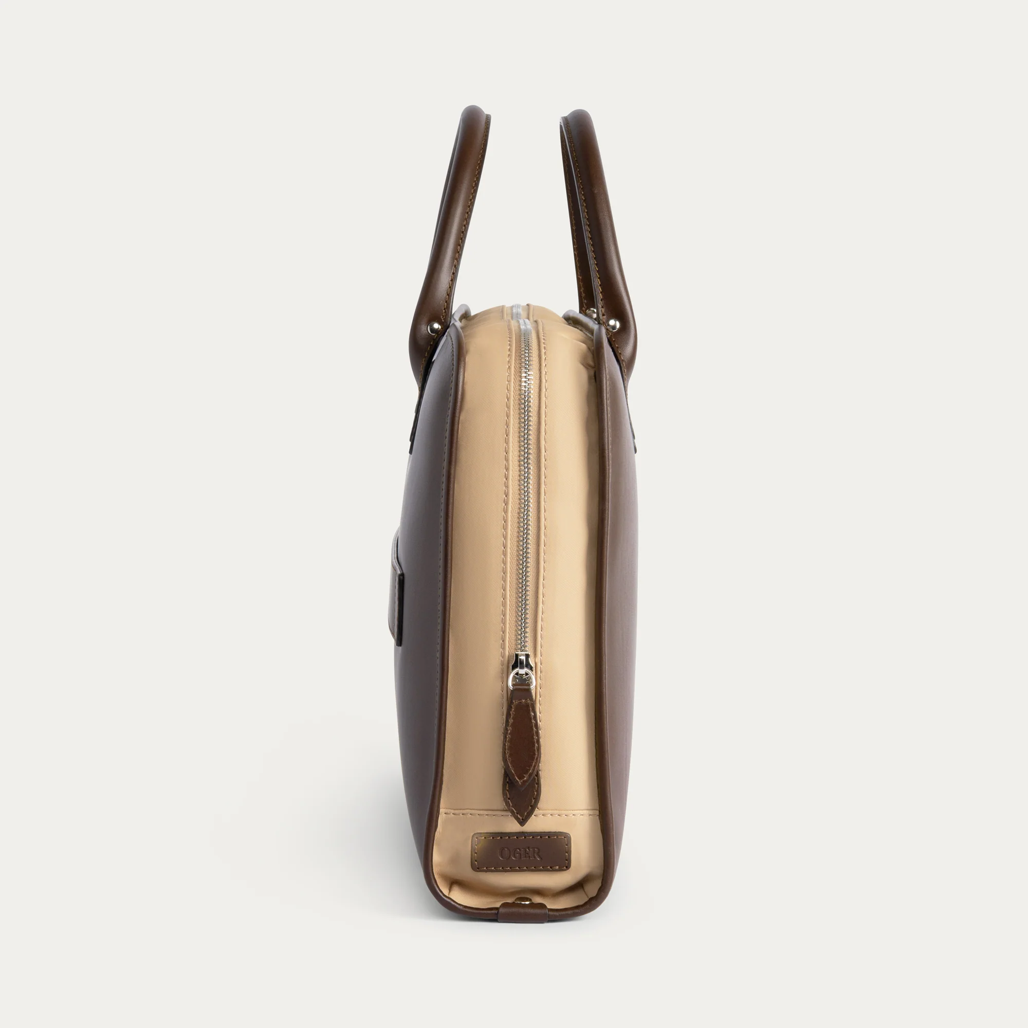 The OGÉR Briefcase - Espresso/Beige - Image 6