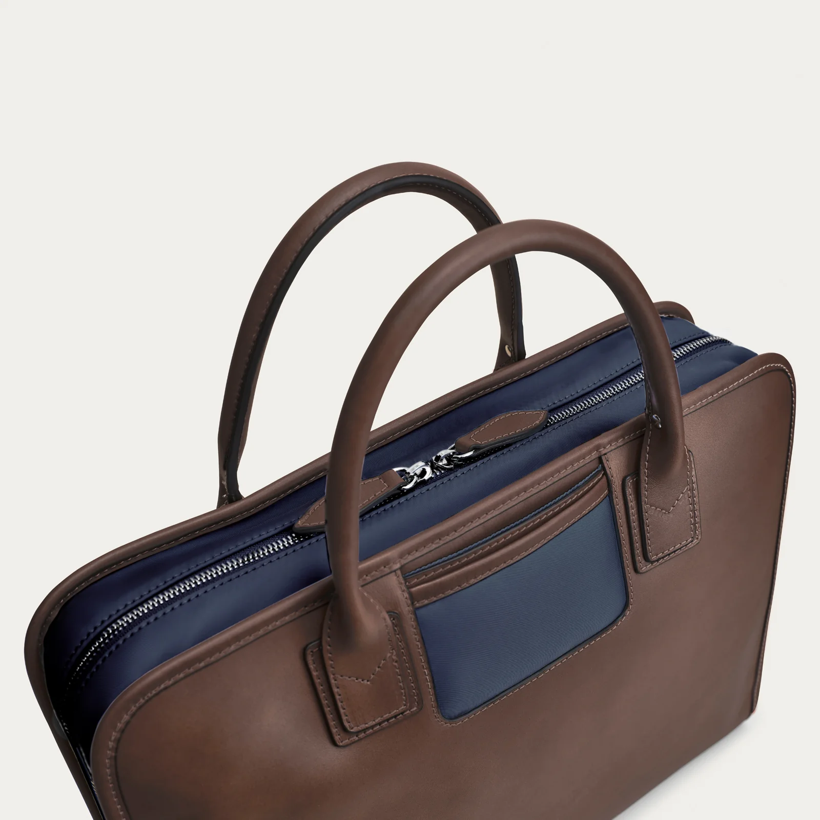 The Briefcase - Espresso/Navy - Image 5