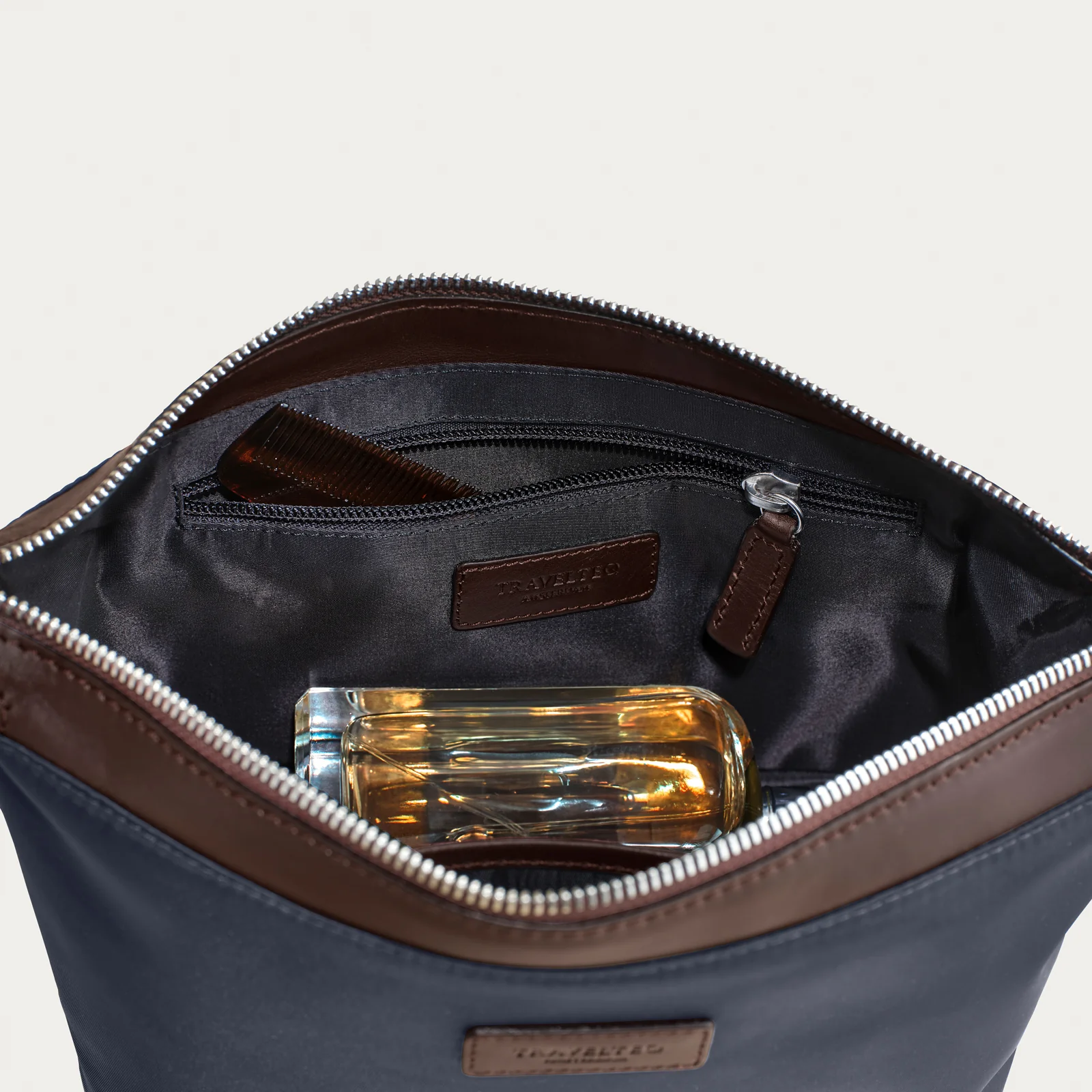 Toiletry Bag - Navy/Espresso - Image 6